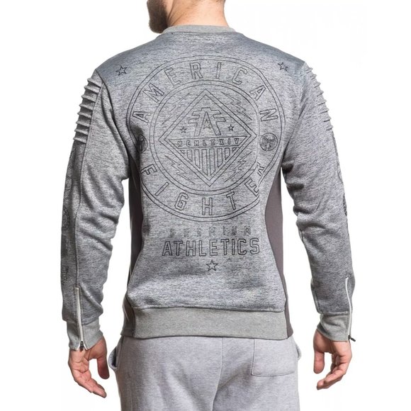 AMERICAN FIGHTER UNDERMINE CREW Men's PULLOVER L/S - Picture 5 of 6